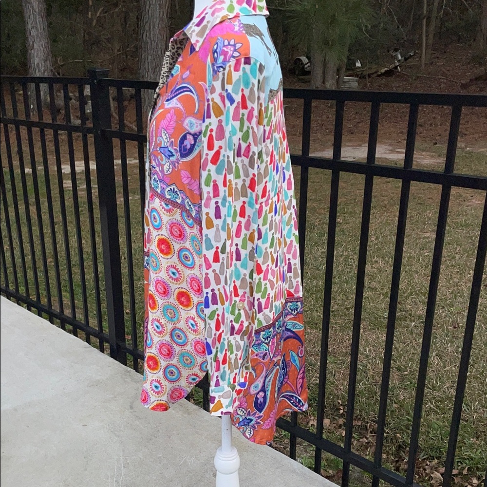 John Mark Colorful Patterned Button Down Shirt - image 2